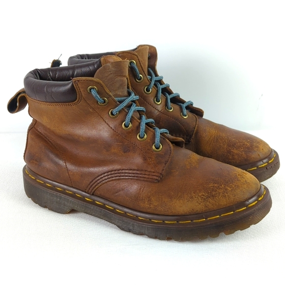 Vintage Worn Out Dr. Martens Brown Leather Boots - Picture 1 of 8